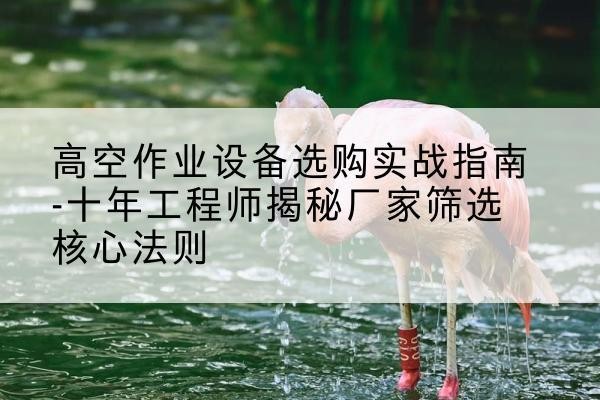 安多剪叉式升降机厂家-高空作业设备选购实战指南-十年工程师揭秘厂家筛选核心法则